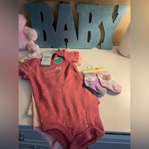 3-6M set of onesies and socks